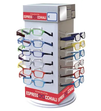 Espositore Girevole da Banco per 24 Occhiali