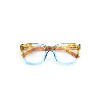 ENTHYI Occhiali Da Sole A Forma Di Stella Senza Montatura - Design Unisex Con Lenti Specchiate UV400 - Blu Scuro Taglia Unica
