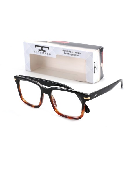 DE TOMASO Occhiali da Lettura 531-4 Rosso-Tartaruga +3,50