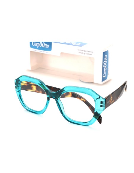 Corpo-otto Occhiali da Lettura Vogue Verde-Tartaruga +3,50