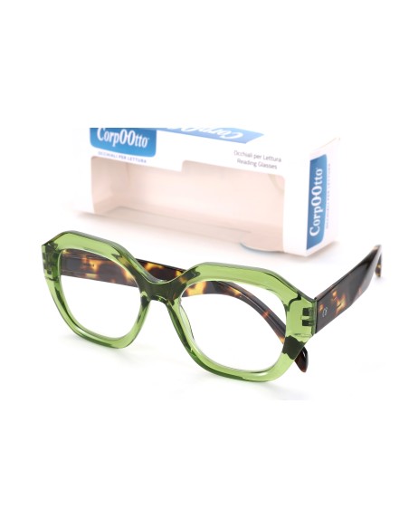 Corpo-otto Occhiali da Lettura Vogue Verde-Tartaruga +3,50