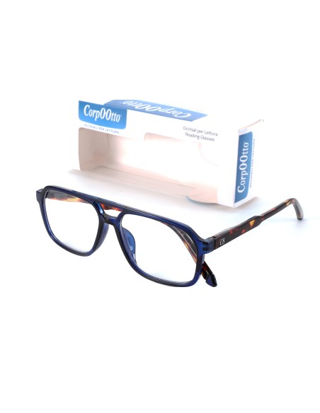 Corpo-otto Occhiali da Lettura Power Nero +1,00