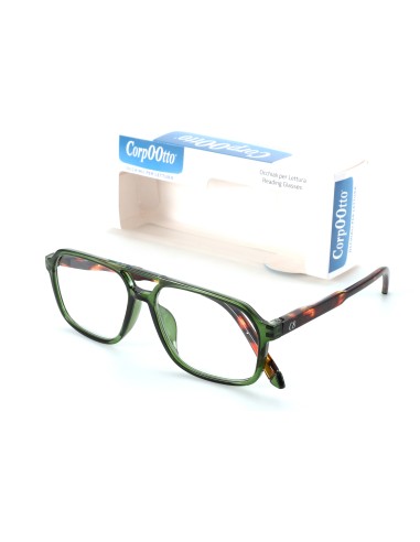 Corpo-otto Occhiali da Lettura Power Verde-Tartaruga +3,50 Corpo-otto Occhiali da Lettura Power Verde-Tartaruga +3,50